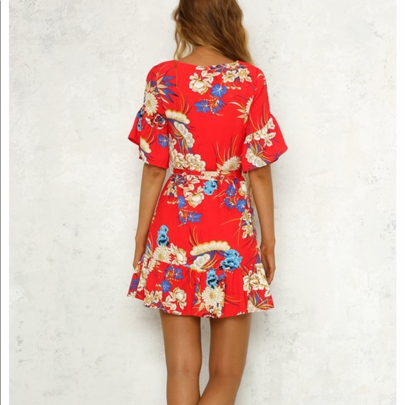 NWT Hello Molly Red Flirty Dress - Picture 4 of 8